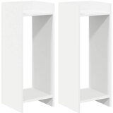  Stalak za biljke s policom 2 pcs Bijeli 30 x 30 x 80 cm | shoptok.hr
