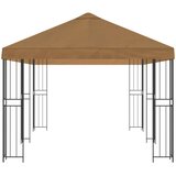 Paviljon s bočnim stranama 6 x 3 m Bež Poliester i čelik 190 | shoptok.hr