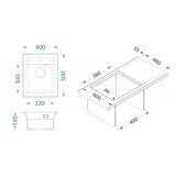 Alveus 1139771 - Kuhinjski sudoper ATROX 50x40 cm granit/crna | Eponuda.com