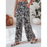 DStreet Spodnie damskie materiałowe wide leg TROPICAL SUN czarne | shoptok.hr
