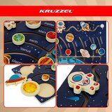 Kruzzel drvena Montessori slagalica Sunčev sustav, labirint s planetima | shoptok.hr