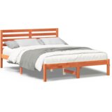 Konstrukcija postelje z vzglavjem Voskast rjav 120 x 190 cm, (5000128111) | Shoptok.si