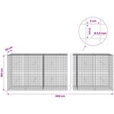  Gabion s žicom debljine 3,5 mm i mrežom 5x5 cm 600x30x100 cm | shoptok.hr