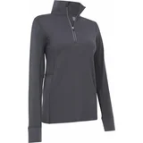 Callaway Womens Space Dye Heather Aquapel Thermal 1/4 Zip Ebony Heather XL