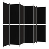 Sobna pregrada s 6 panela crna 300x200 cm od tkanine | Eponuda.com