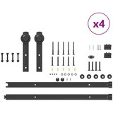 vidaXL Pribor za klizna vrata 152,5 cm čelični crni | shoptok.hr