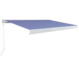  Tenda Kazetna tenda na ručno uvlačenje 350 x 250 cm plavo-bijela | shoptok.hr