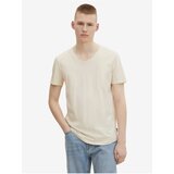 Tom Tailor Cream Men's Basic T-Shirt Denim - Men | Shoptok.si