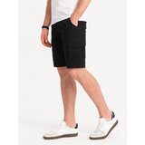 Ombre Men's single color shorts with cargo pockets - black | Eponuda.ba