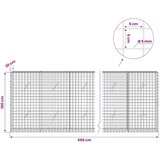  Gabion s žicom debljine 5 mm i mrežom 5x5 cm 550x20x100 cm - 20 cm 100 cm 550 cm | shoptok.hr