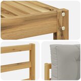 Set vanjskih sofa s jastukom 4 pcs Bijela i svjetlosiva | shoptok.hr