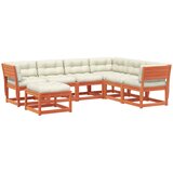 Maison Chic Seti vrtnega pohištva - Vrtna garnitura - Vrtni pohištvo set 7-delna voščeno rjava trdna borovina, (21805225) | Shoptok.si