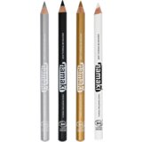  Set of 4 Face Painting Slim Pencils - srebrna/črna/zlata/bela | Shoptok.si