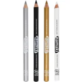 Set of 4 Face Painting Slim Pencils - srebrna/črna/zlata/bela