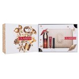 Clarins Double Serum Light Texture Set serum za obraz Double Serum Light Texture 50 ml + krema za okoli oči Total Eye Lift 7 ml + maskara Supra Lift & Curl Mascara 01 intense black 3 ml + kozmetična torbica za ženske | Shoptok.si