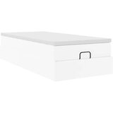 vidaXL Otomanski posteljni okvir z vzmetnico bel 100x200 cm um. usnje | Shoptok.si