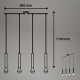 BRILONER Luster na sajli LONGA 4xE27/60W/230V crna | Eponuda.com