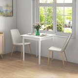  Kuhinjski stol blagovaonski stol kvadratni stol moderni dizajn 75 cm x 75 cm x 76 cm bijela | shoptok.hr