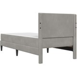  Okvir kreveta s madracem Svijetlo siva 100 x 200 cm Baršun | Eponuda.com