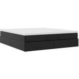 vidaXL Otomanski okvir kreveta s madracem crni 160x200cm umjetna koža | shoptok.hr