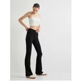 Koton Flare Trousers Modal Fabric Slim Fit Standard Waist