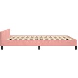  Okvir za krevet s uzglavljem ružičasti 140x200 cm baršunasti | shoptok.hr