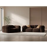 Cosmopolitan Design Temno rjava žametna sedežna garnitura 210 cm Loretto – | Shoptok.si