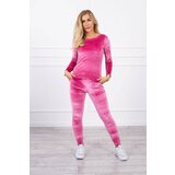 Kesi Velour set with ruffles at the back fuchsia Cene