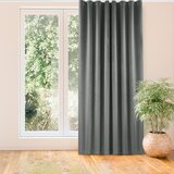  Curtain VILA color graphite style classic transparent wave tape 7 cm velvet 200x270 HOMEDE | shoptok.hr