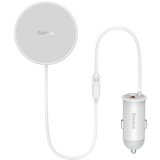 Baseus CW01 magnetno držalo za telefon v avtu na prezračevalno mrežo z avto polnilcem usb, 15W + 25W (bela), (20627881) Cene