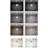 Blanco sudoper ETAGON 6 InFino SILGRANIT SIVI KAMEN, pribor inox nosači, s dalj. upr. | shoptok.hr