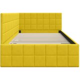  Kutni okvir kreveta s uzglavljem Žuta 90 cm x 200 cm Baršun | shoptok.hr