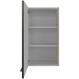 Flex-Well Kuhinjska Zgornja Omarica Capri, Črna, Hrast | Shoptok.si