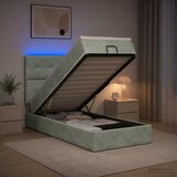  od pjene s madracem i LED-om Svjetlosiva 90 x 200 cm | shoptok.hr