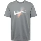 Nike Sportswear Majica 'SWOOSH' svetlo modra / siva / oranžna / bela