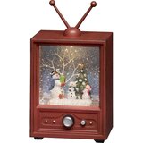 Konstsmide 4373-000 LED krajolik TV sa 3 snjegovića toplo bijela LED šarena boja mogućnost odabira napajanja, prekrivena snijegom, ispunjena vodom, s božićnim pjesmama | shoptok.hr