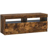  LED TV kabinet UTRECHT 3 kom. Dimljeni hrast Konstruirano drvo Smeđa 100 x 35 x 40 cm | shoptok.hr