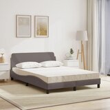  Krevet s madracem Dover smeđesivi 140 x 190 cm od tkanine | shoptok.hr