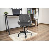 Modern Home uredska stolica sa širokim naslonom, tamno sivi baršun | shoptok.hr