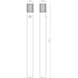 Globo 32163S - Spoljna svetiljka sa senzorom MERVIN 1xE27/15W/230V IP54 100 cm | Eponuda.com