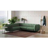 Ghado Temno zelena kotna sedežna garnitura (levi kot/v obliki črke L) Shel – | Shoptok.si