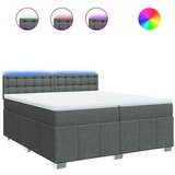 Maison Chic Box spring postelja - Vzmetna postelja z vzmetnico temno siva 200x200 cm blago SL11310, (21902579) | Shoptok.si