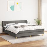 The Living Store Box spring postelja z vzmetnico temno siva 180x200 cm blago - Box Spring Postelja, (21515536) Cene