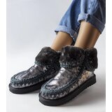 Gemre Gray metallic insulated Maggi eskimo boots | Shoptok.si
