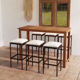 The Living Store Vrtna barska garnitura z blazinami 7-delna rjava - Vrtna Barska Garnitura, (21469123) | Shoptok.si