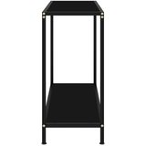  Konzolni stol crni 80 x 35 x 75 cm od kaljenog stakla | shoptok.hr