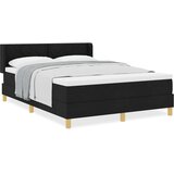 Box Postelja z vzmetnico z vzmetnico Črna 190 x 140 cm Poliester, (5000123637) | Shoptok.si