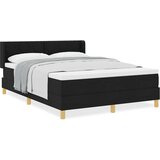 Box spring krevet Bijela i crna 140 x 190 cm tkanina | shoptok.hr