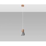  Sollux SL.0964 - Zavesni luster na sajli QUBIC 1xE27/60W/230V beton/drvo, siva | Eponuda.com