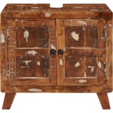 vidaXL Kupaonski ormar Višebojna Čvrsto drvo manga, inženjersko drvo | shoptok.hr